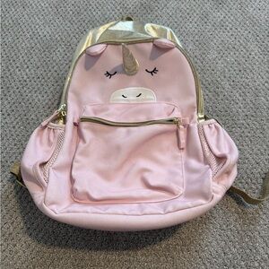 Pottery Barn Kids Pink and Gold Unicorn Backpack